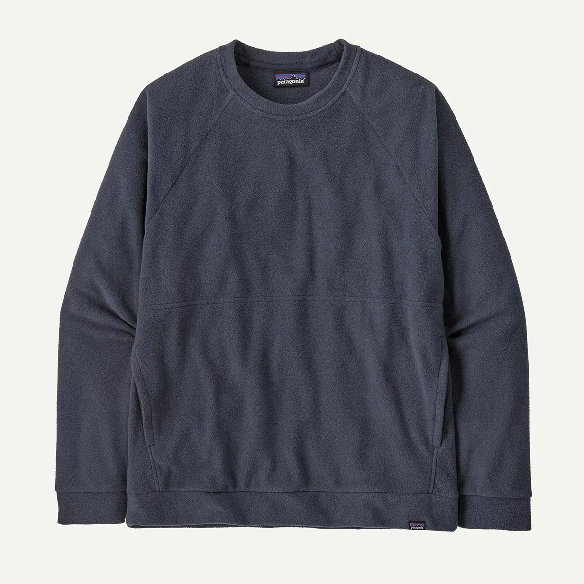 Мужская флисовая кофта с длинным рукавом Micro d crewneck Patagonia, Smolder Blue — фото 4