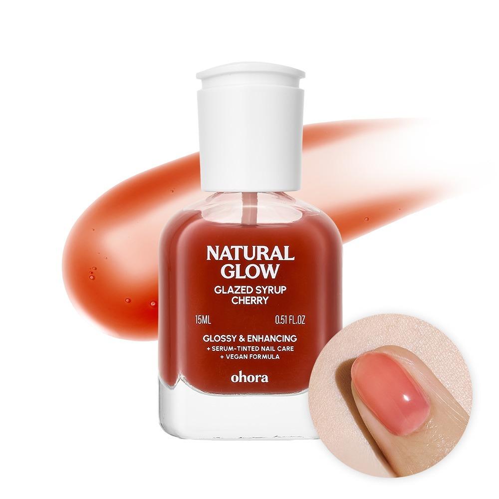 Укрепляющий гель-лак Ohora Natural Glow Glazed Line, Cherry, 15 мл