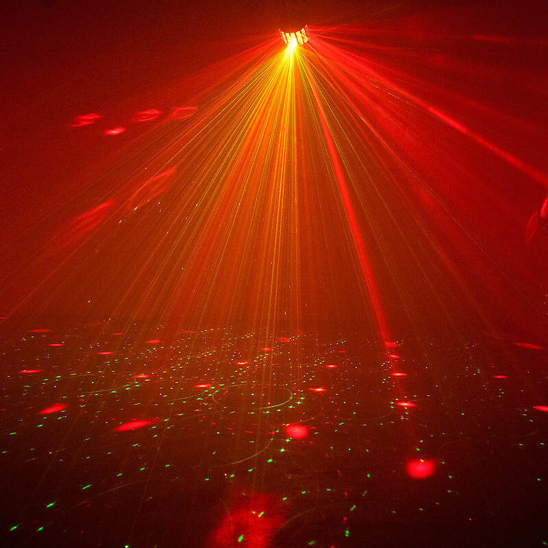 

American DJ Min535 Mini Dekker LZR Dmx Led Moonflower Effects Light/Laser
