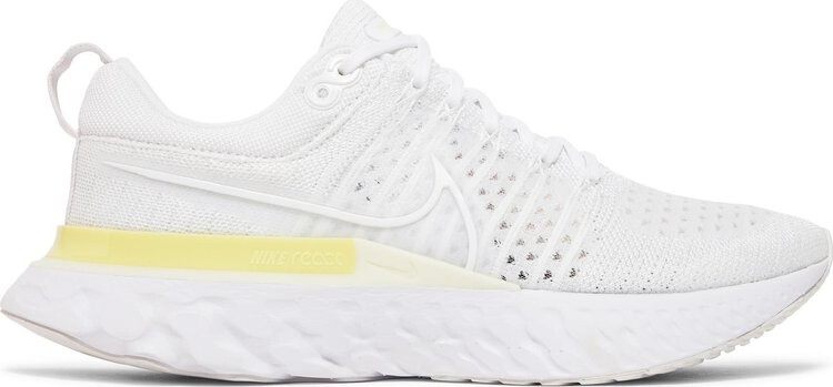 

Кроссовки Nike Wmns React Infinity Run Flyknit 2 'White Light Citron', белый