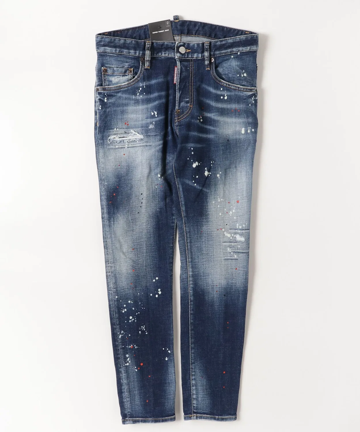 Мужские джинсы скинни с принтом Supertwinky Jean Medium Easy Wash DSQUARED2, Blue