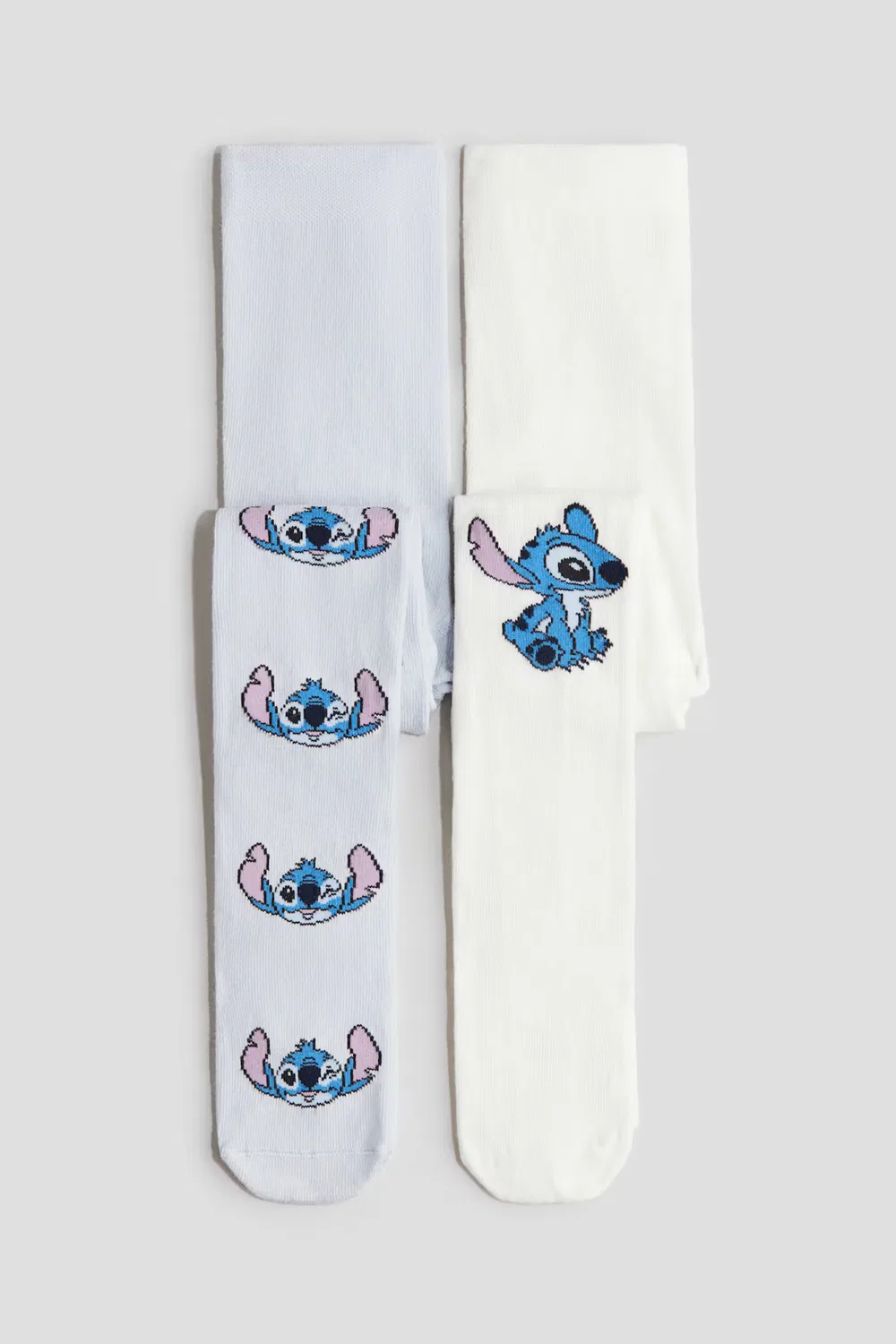 Комплект из двух колготок с жаккардовым узором H&M, Hellblau/Lilo & Stitch