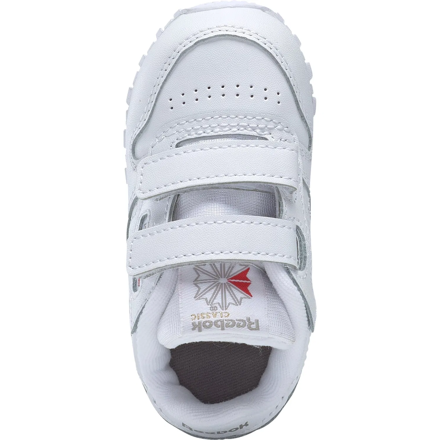 Детские кроссовки с кожаным верхом Reebok Classic, White/Carbon/Blue — фото 3