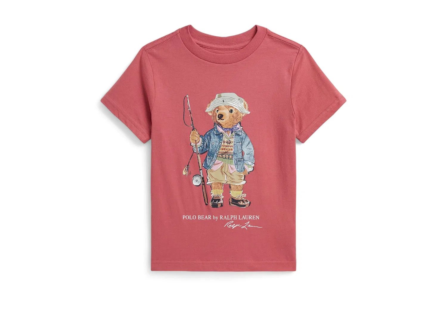 Хлопковая футболка Polo Bear (для малышей/детей младшего возраста) Polo Ralph Lauren Kids, Adirondack Berry