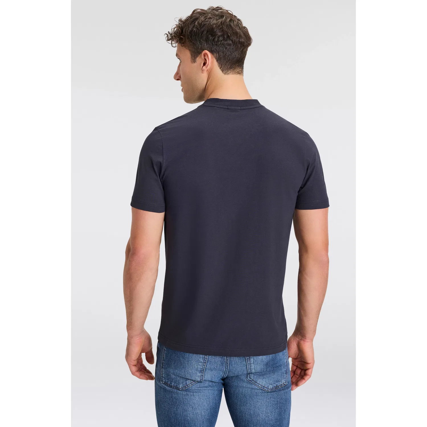 Детская футболка с V-образным вырезом BOSS GREEN, Dark Blue — фото 3