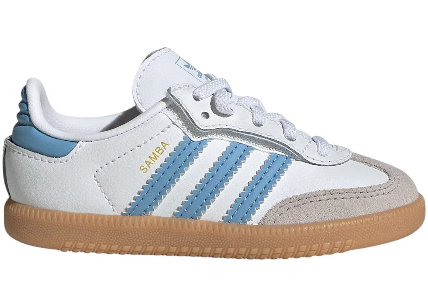 Детские кроссовки Lifestyle Adidas Samba OG Comfort Closure, Cloud White Ash Blue Gum