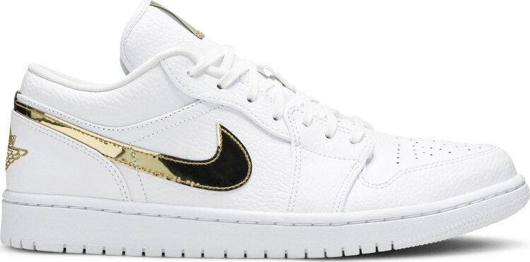

Кроссовки Wmns Air Jordan 1 Retro Low White Metallic Gold, золотой, Желтый;золотой, Кроссовки Wmns Air Jordan 1 Retro Low White Metallic Gold, золотой