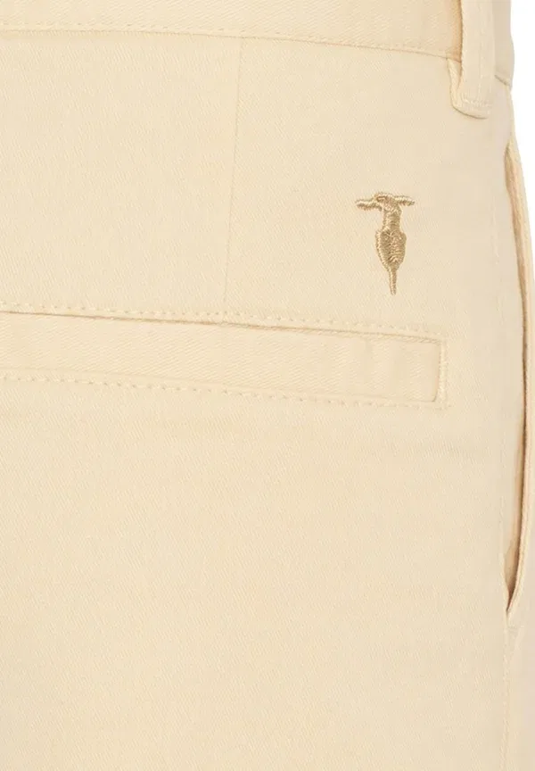 Брюки из хлопка straight leg jeans Tru Trussardi Junior, бежевый — фото 3