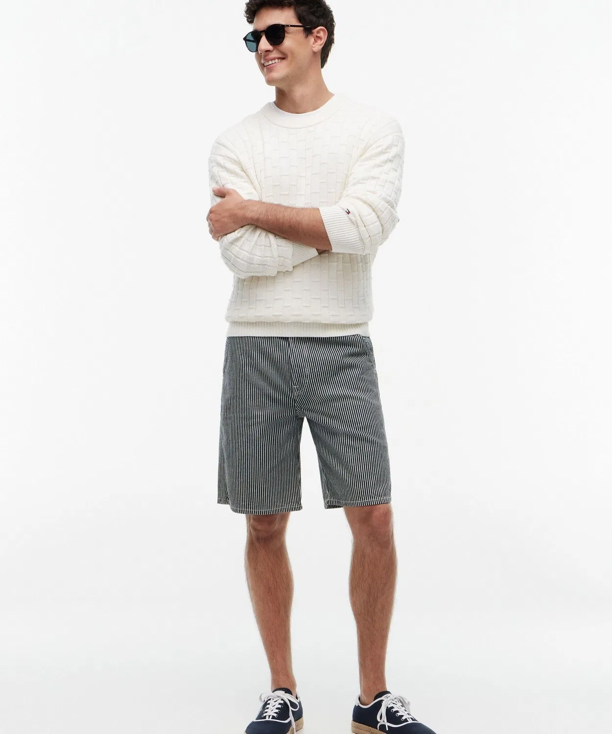 Мужские шорты с индиго-полоской Relaxed River Indigo Stripe TOMMY HILFIGER, Indigo Blue
