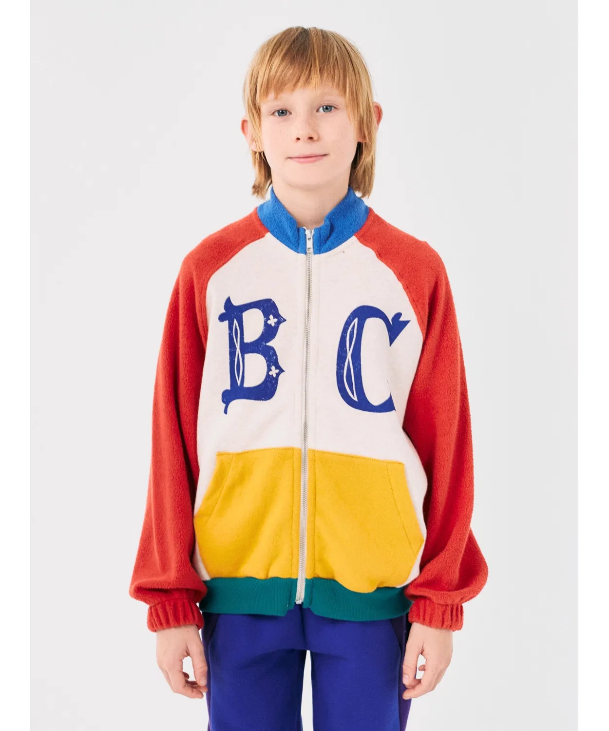 Детский свитшот с цветовыми блоками, на молнии, B.C. Vintage BOBO CHOSES, Мульти