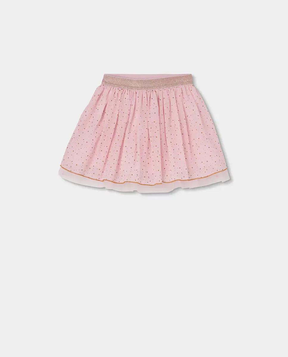 Детская юбка для девочек из газовой ткани Boboli, Rosa Pastel
