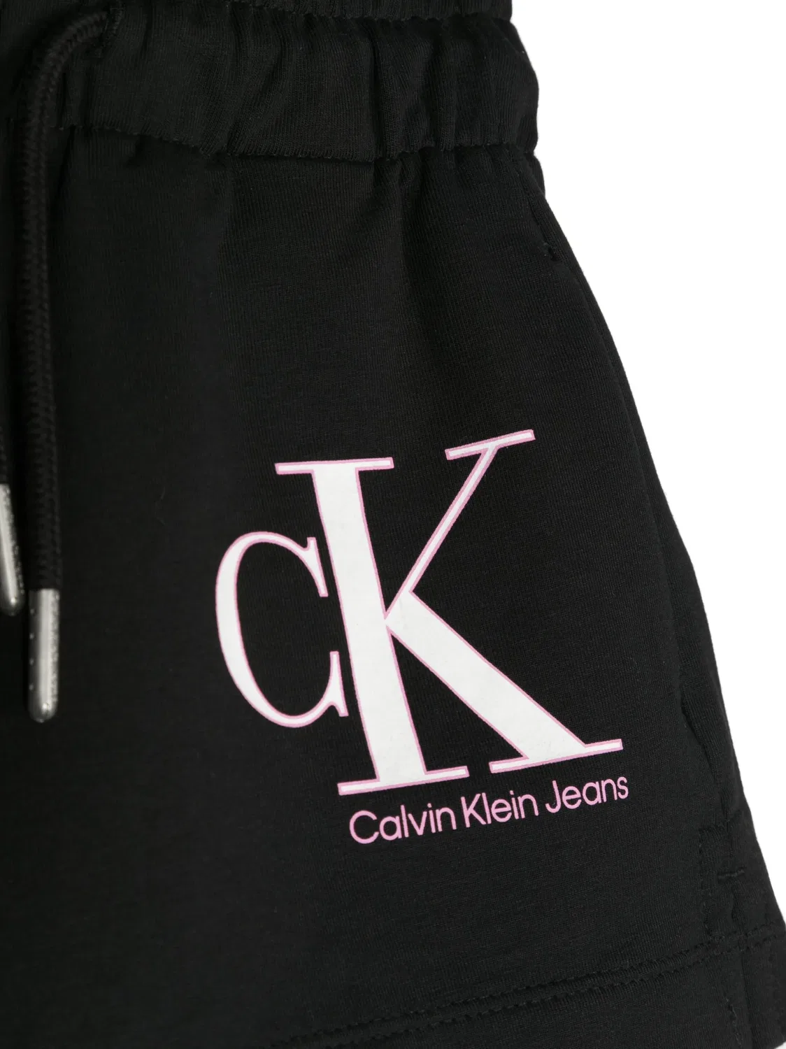 Шорты с логотипом и шнурком Calvin Klein, черный — фото 2