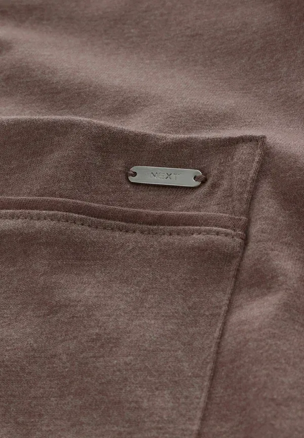 Пижамный комплект, хлопок и полиэстер, Tall fit - through set, Next, mocha brown, коричневый — фото 4