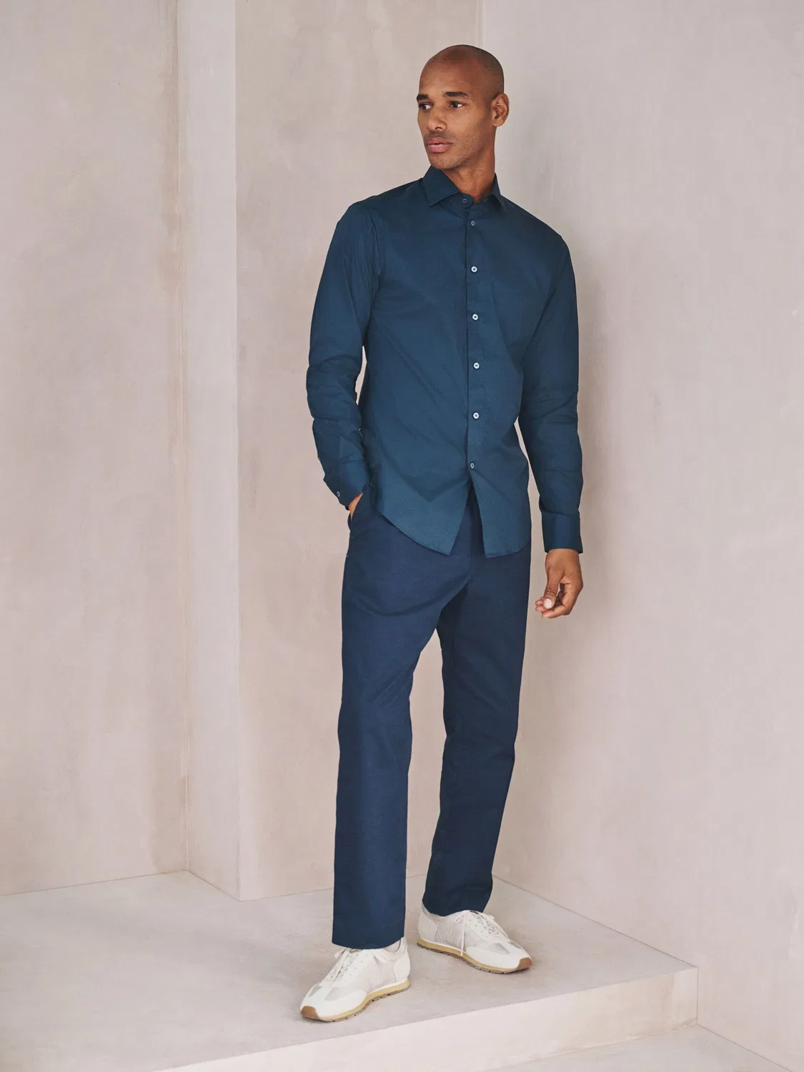 Рубашка формальная slim fit Next, темно-синий — фото 2