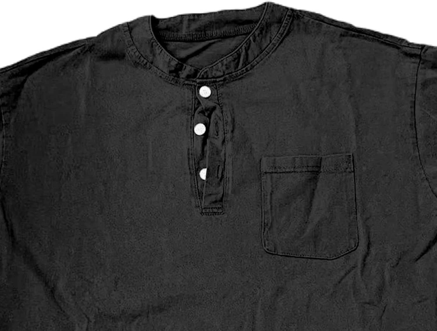 Мужская футболка с имитацией денима Vintage Generic, Black — фото 3