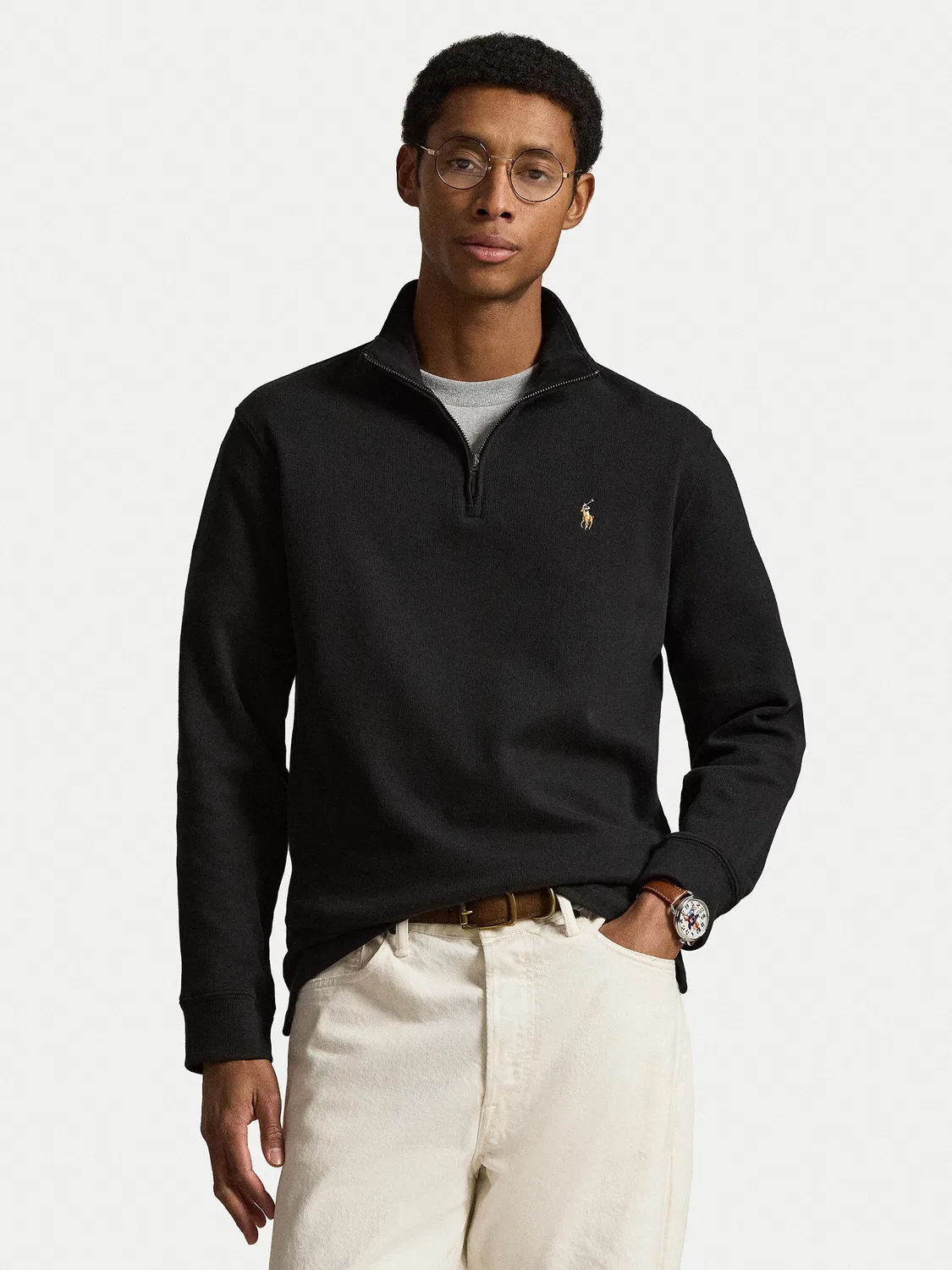 Мужской пуловер стандартного кроя Polo Ralph Lauren, черный