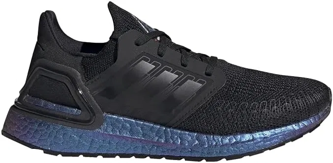 Детские кроссовки для бега Ultraboost 20 adidas, Black/Black/Boost Blue Violet Metallic