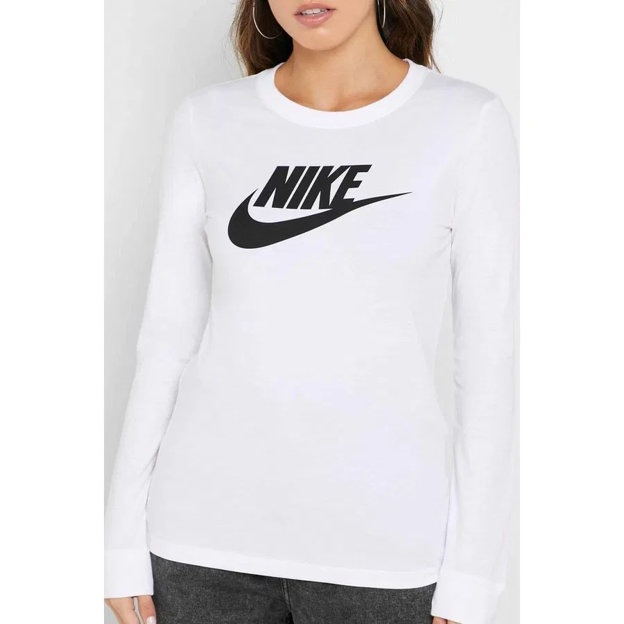 Женский лонгслив Nike NSW TEE ESSNTL LS ICON FTR, Разноцветный — фото 3