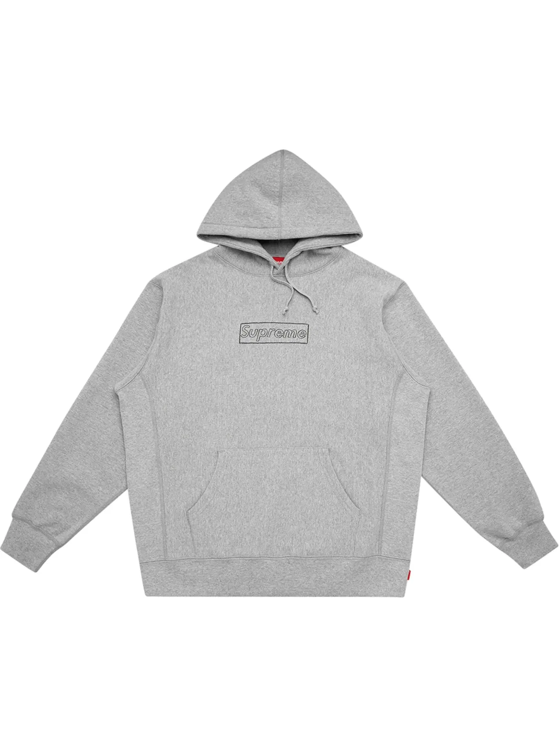 Supreme Худи Chalk Logo серый