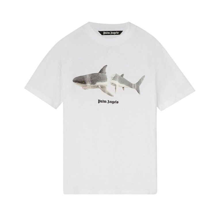 

Футболка Palm Angels Shark Classic Tee 'White/Black', белый