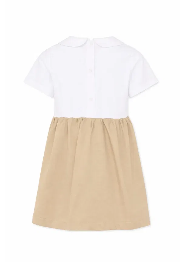 Платье хлопковое Vestito Tru Trussardi Junior, белый — фото 2