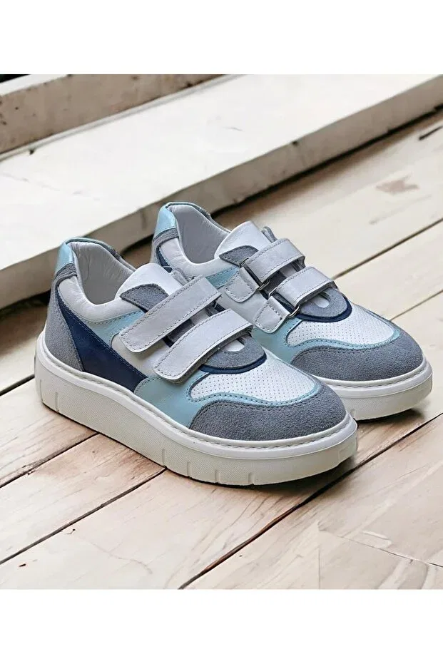 Детские повседневные туфли для девочек на ортопедической подошве Happy Walk, Blue
