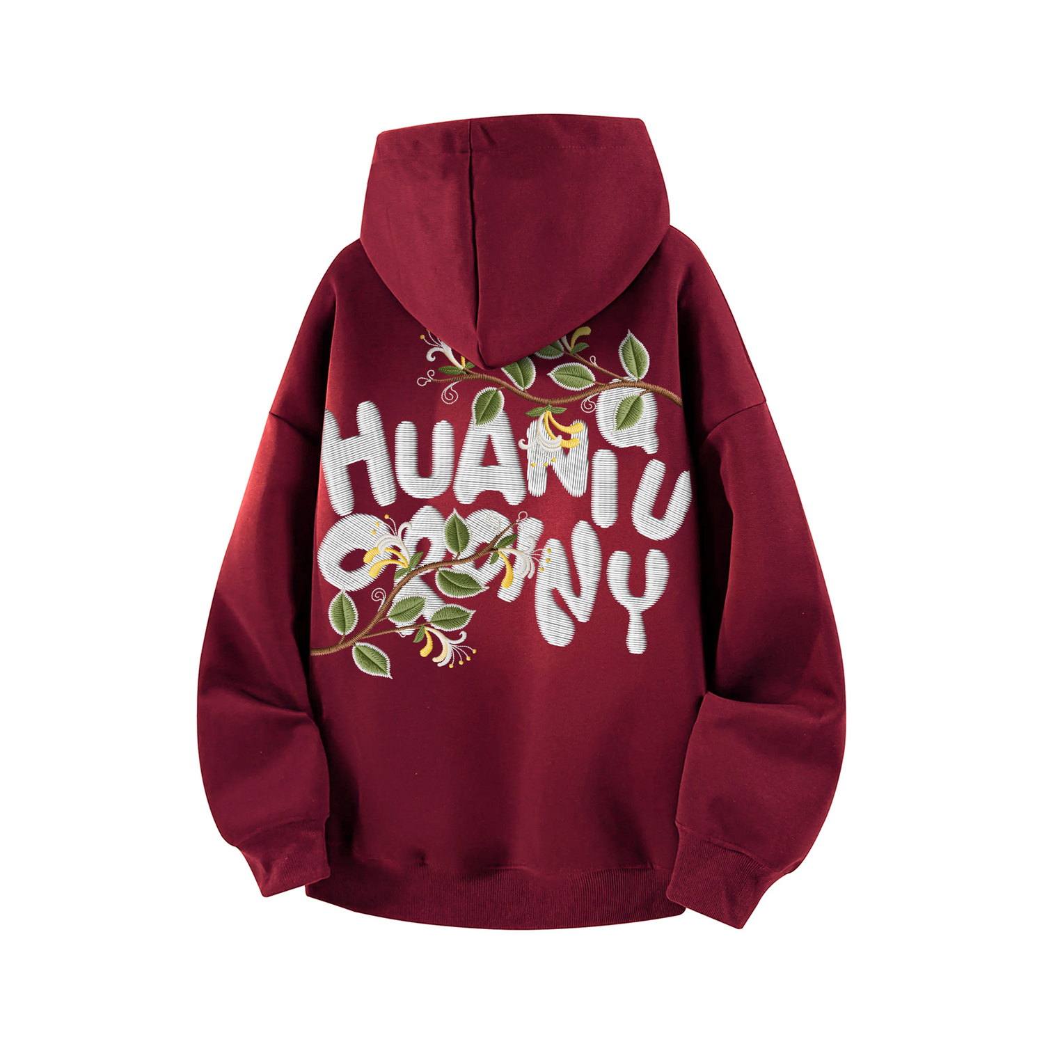 

Толстовка Unisex Hooded Moderate Heavyweight HUANQIU, burgundy