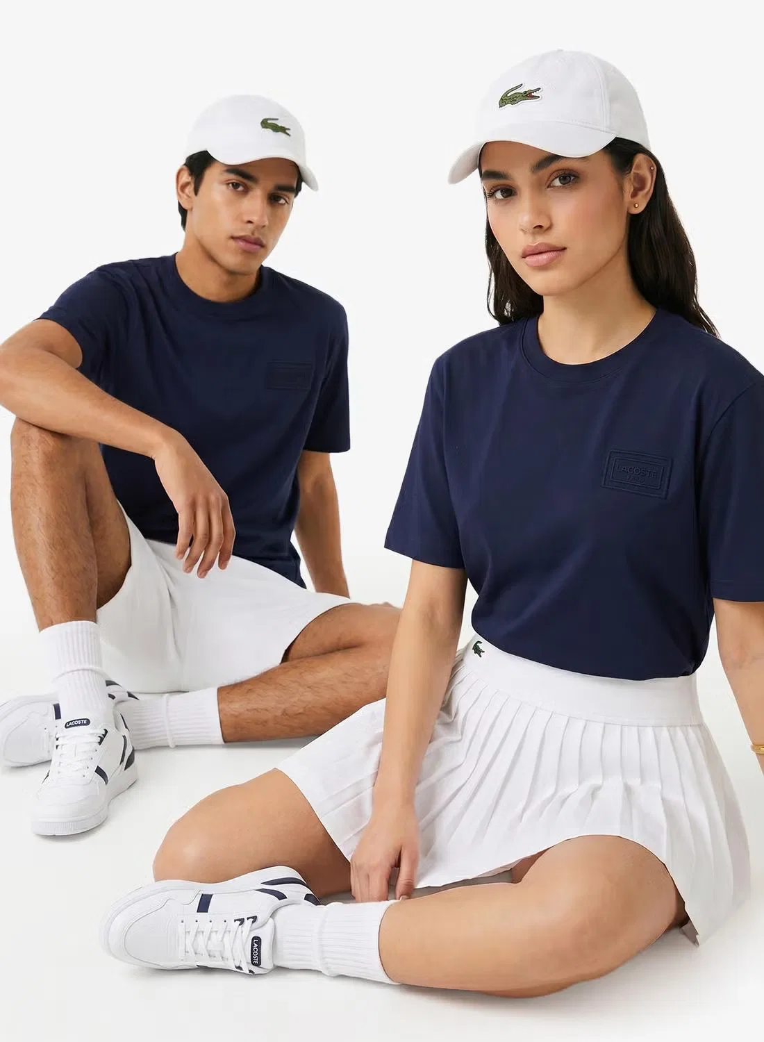 Футболка с тиснением Lacoste, синий