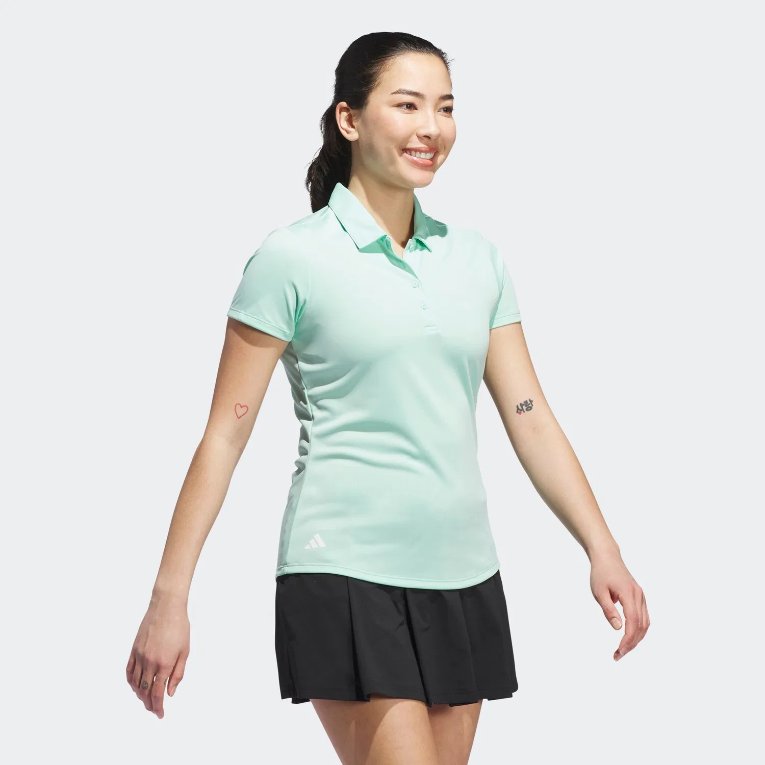 Женское поло из легкого пике с коротким рукавом Adidas Performance, Clear Mint — фото 2