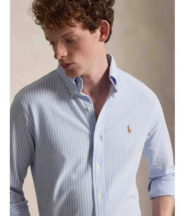 Мужская рубашка с длинным рукавом Polo Ralph Lauren, Azzurro — фото 4