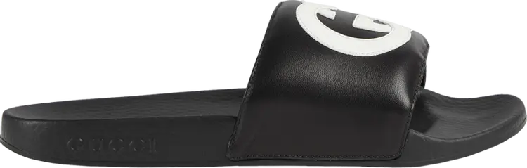 

Сандалии Gucci Wmns Slide Interlocking G - Black White, белый