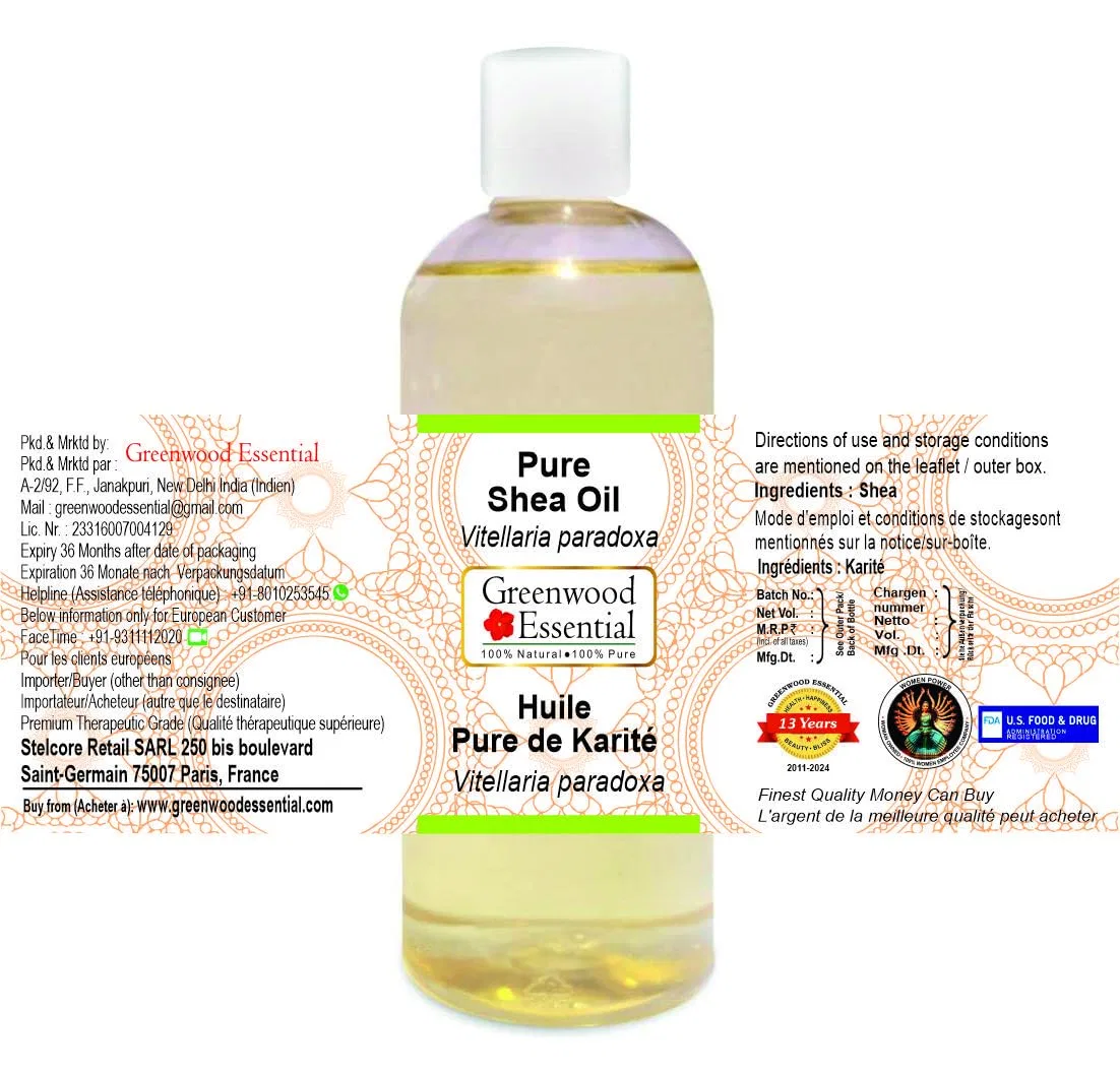 Масло ши Pure Shea Oil, Greenwood Essential, 200 мл — фото 2
