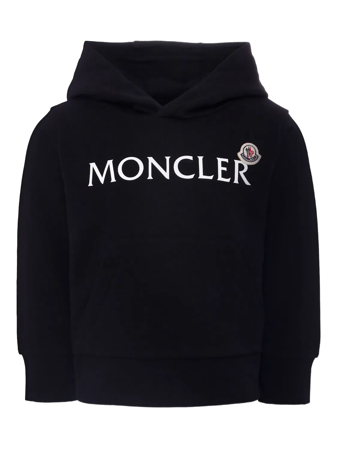 Худи с вышитым логотипом Moncler, черный