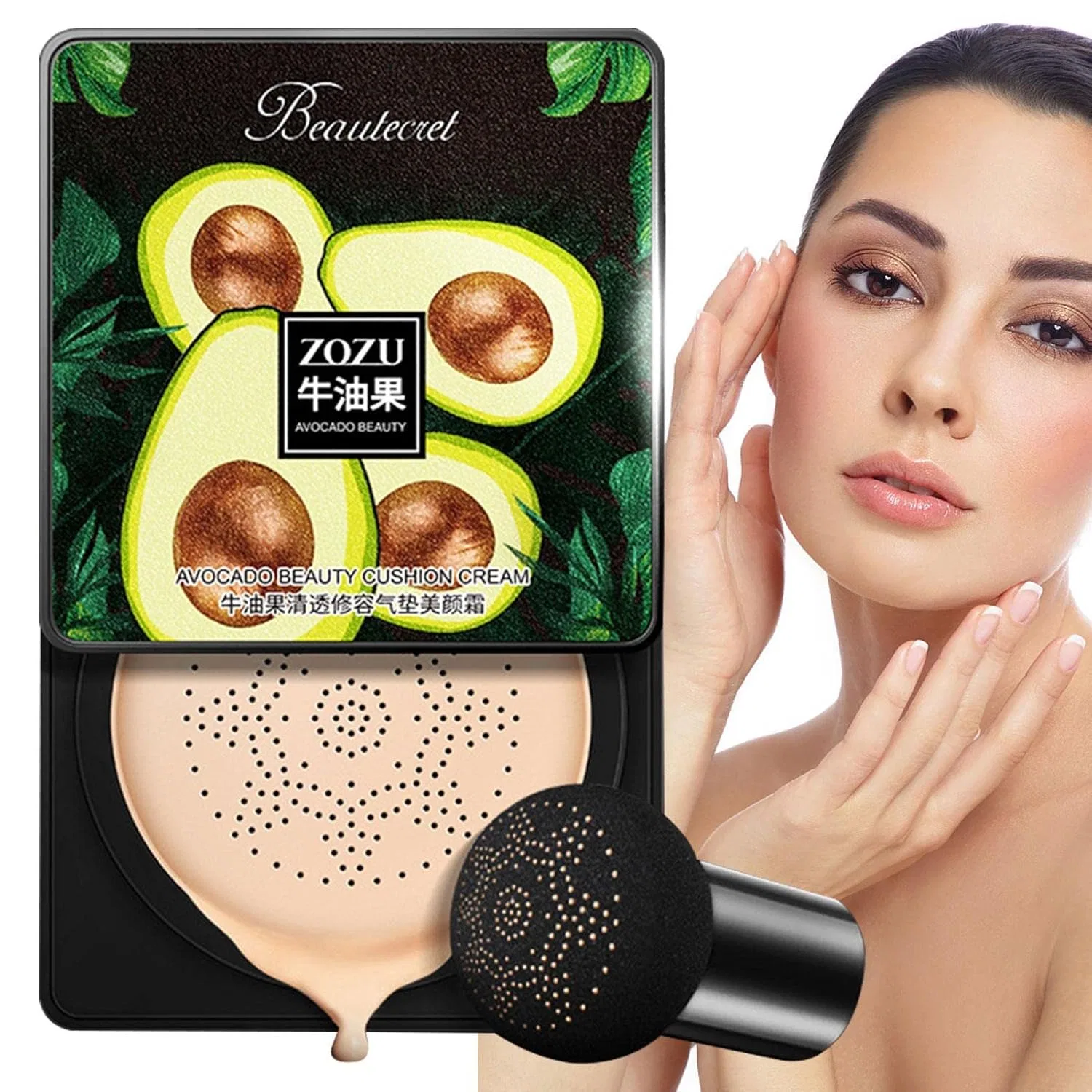 CC Cream Mushroom Air Cushion Foundation, Yulokdwi, 20 г, 02 — фото 2