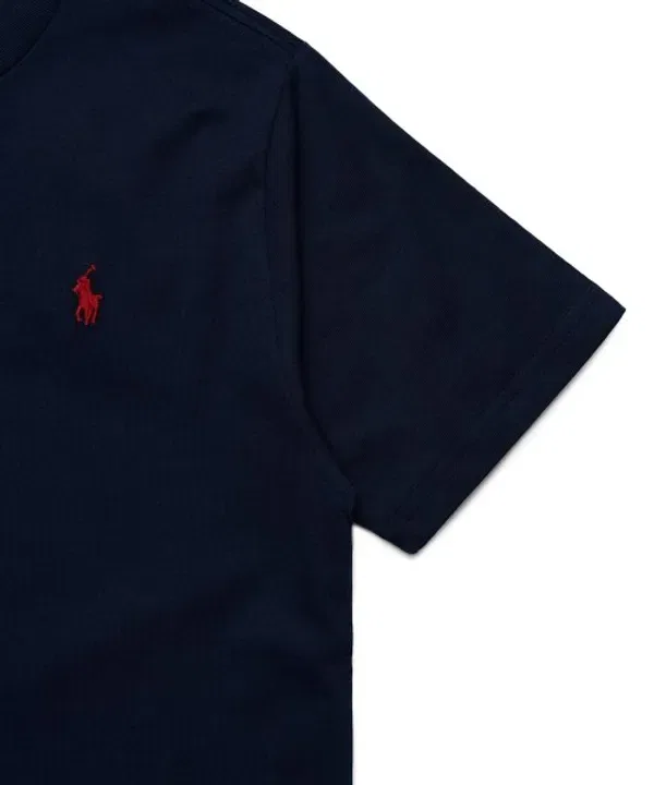 Детская футболка с коротким рукавом, круглый вырез, хлопок, Polo Ralph Lauren Children, темно-синий — фото 4