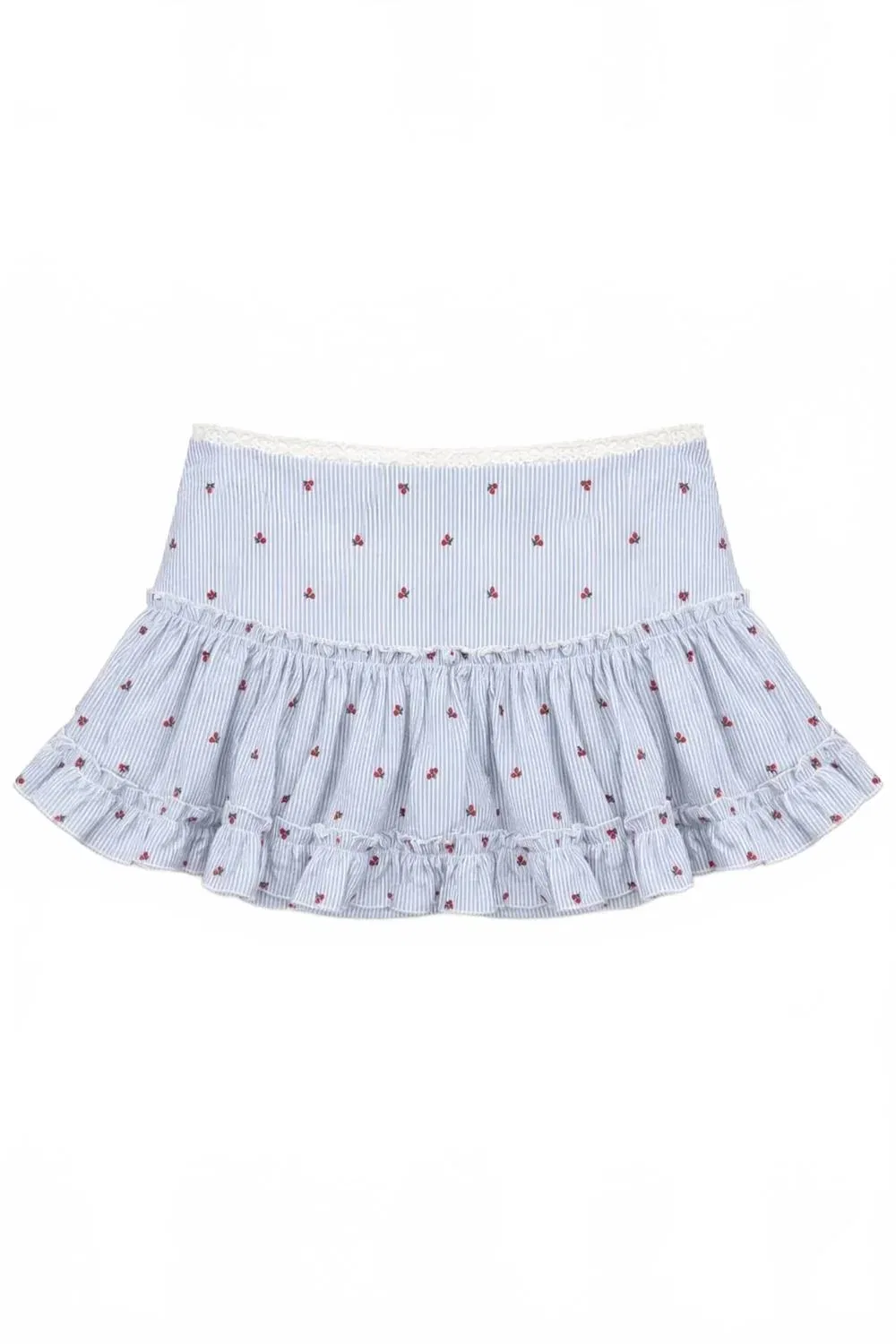 Детская юбка ярусная с принтом Dixie KatieJnyc, Cherry Seersucker Gingham