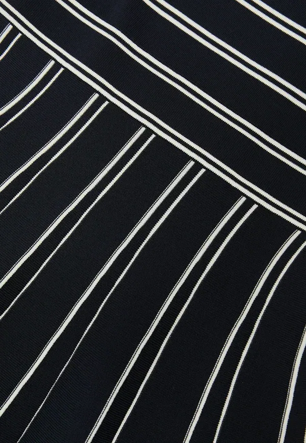 Платье полосатое Daphne stripe skater Reiss, темно-синий Ivory — фото 4