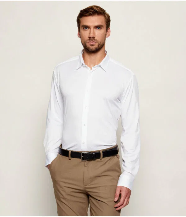Мужская рубашка Slim Fit BOSS, белый