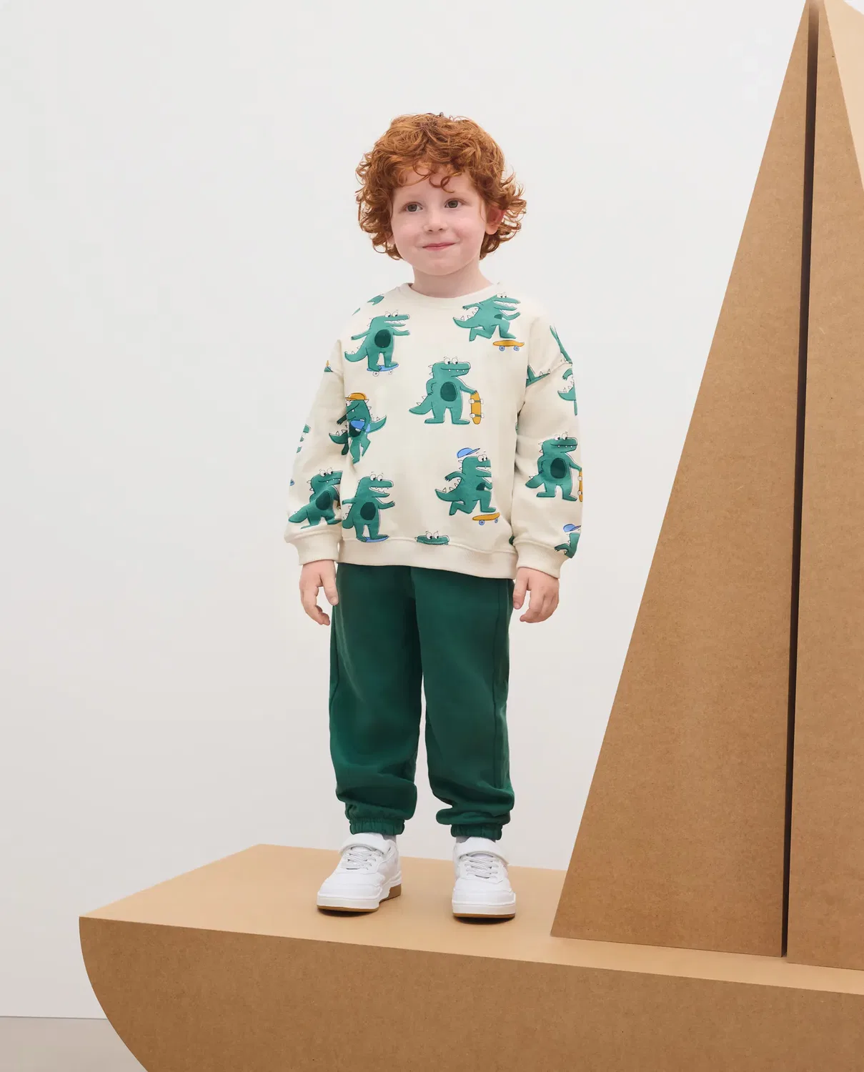 Детский комплект из худи и спортивных штанов для мальчиков Kids El Corte Inglés, Verde