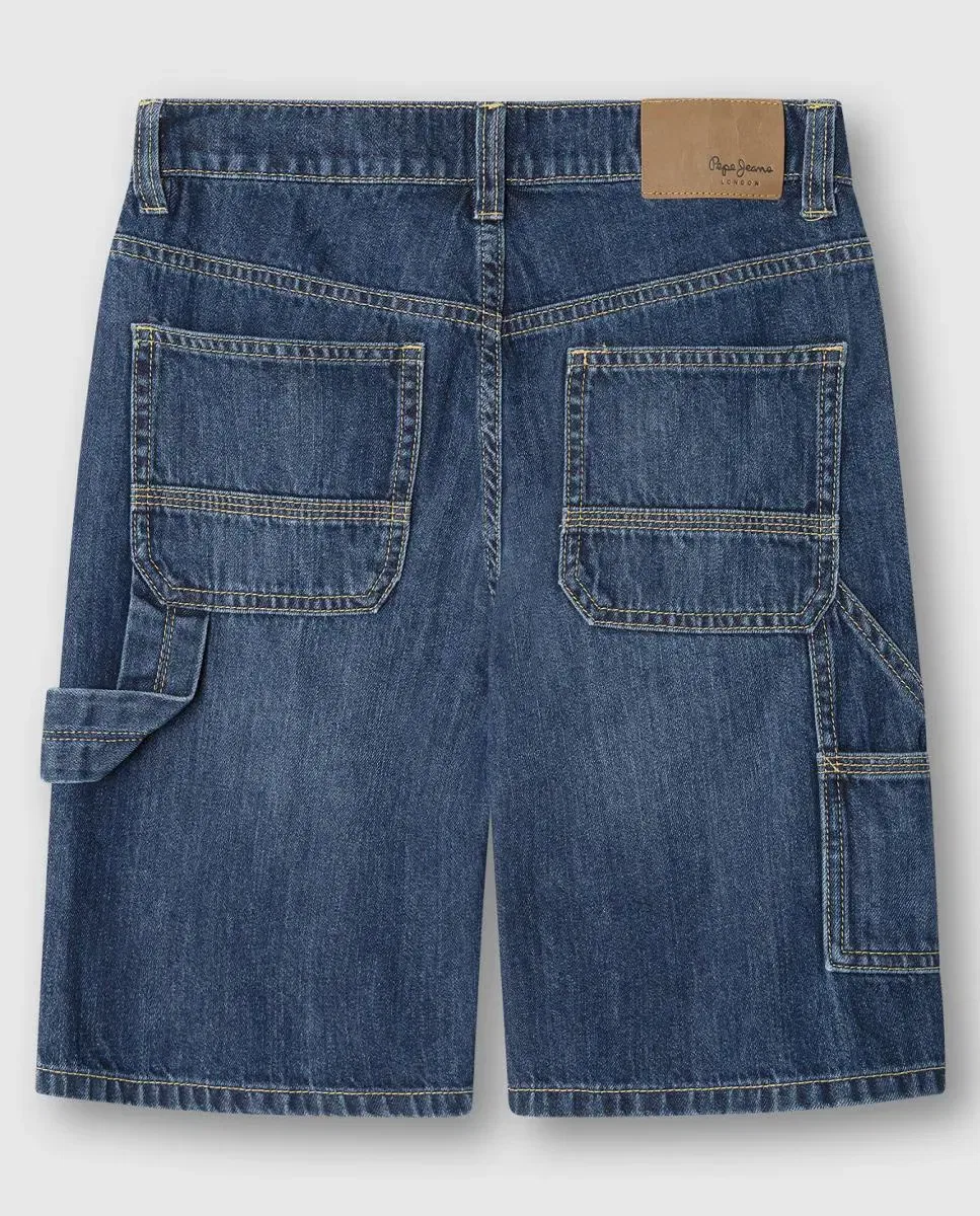 Детские шорты для мальчиков свободного кроя Carpenter Pepe Jeans, Azul Índigo — фото 2