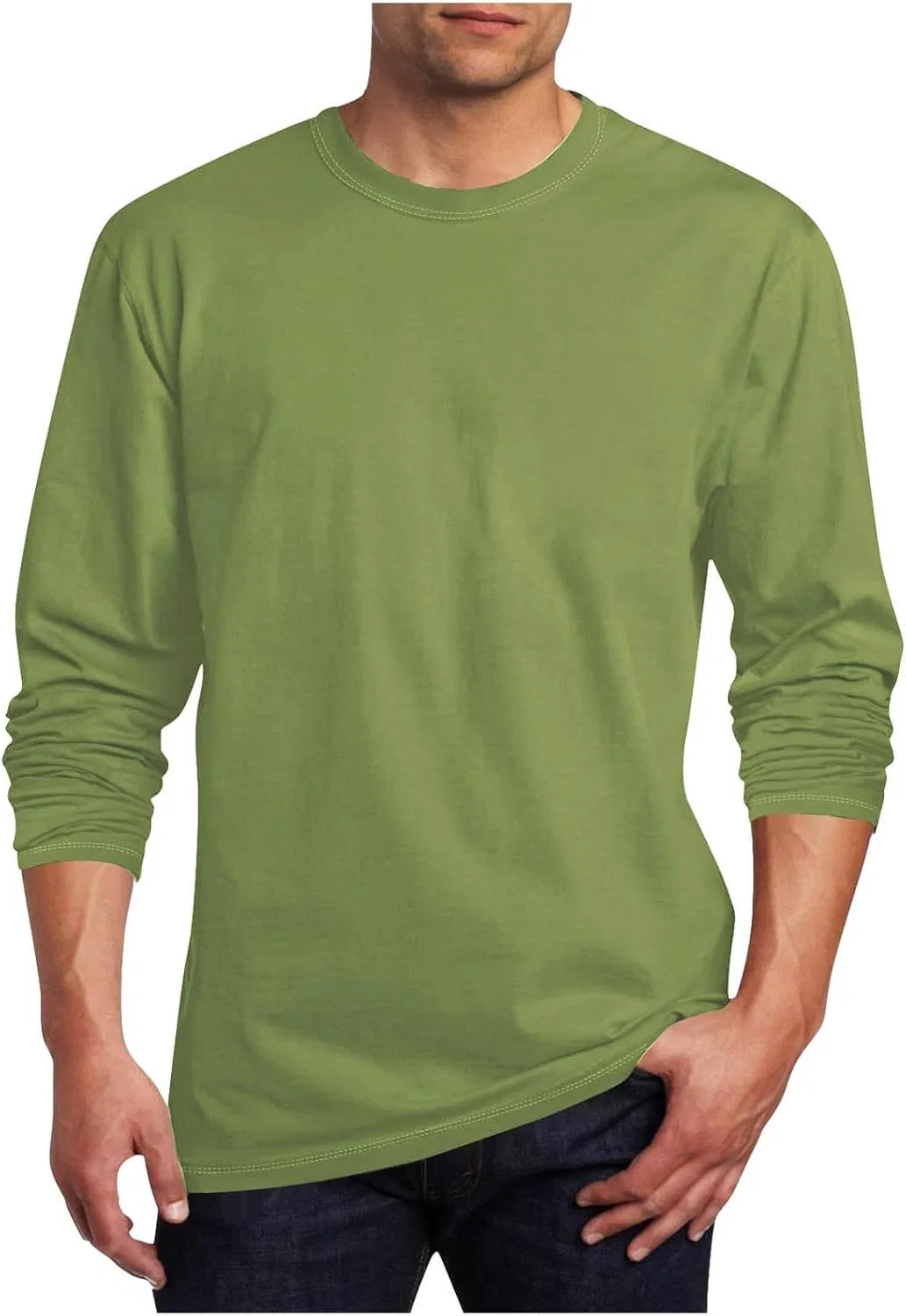 Мужская футболка с длинным рукавом Polyester Cotton Blend, Green