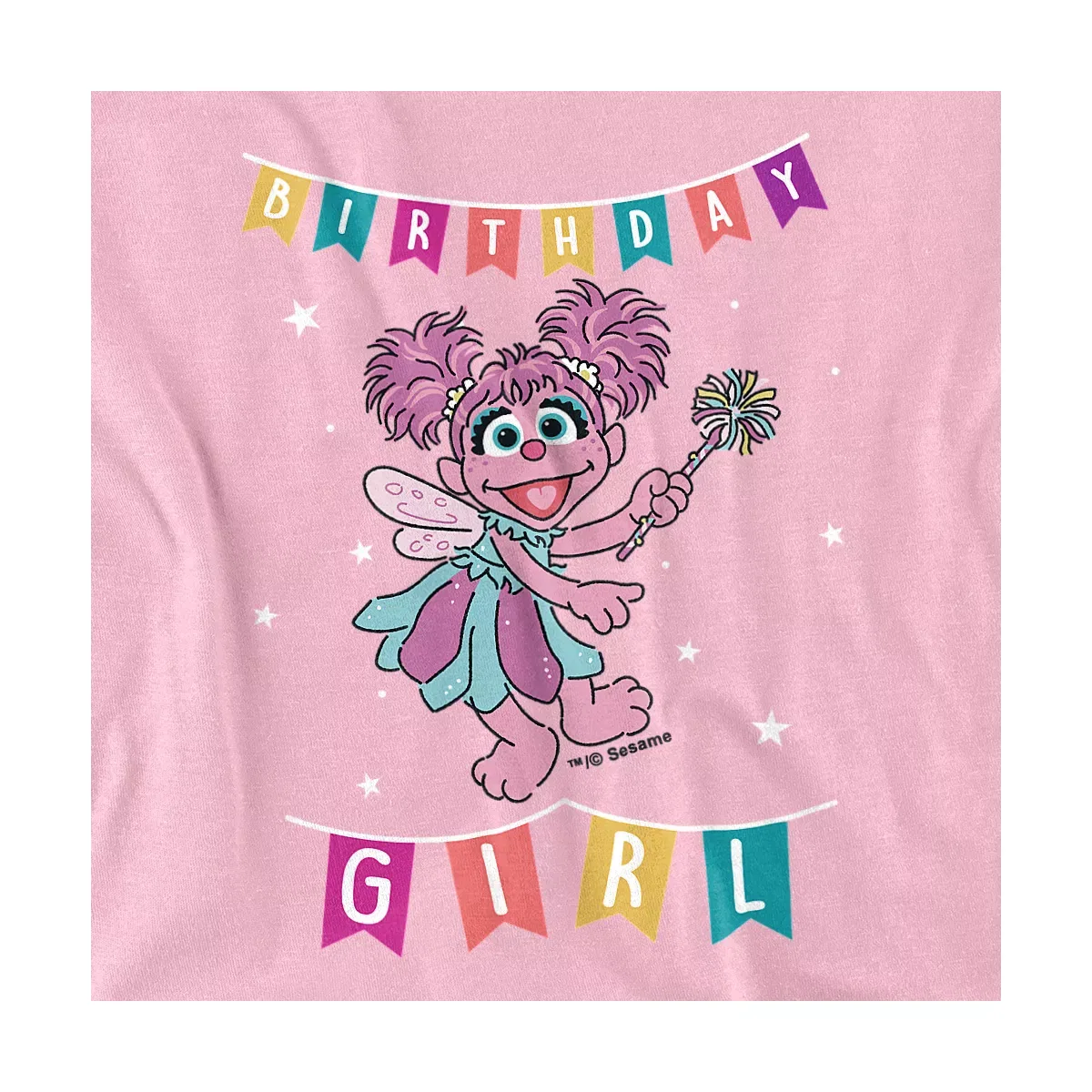 Детское боди для девочек с коротким рукавом Baby Abby Birthday Girl Sesame Street, Pink — фото 2