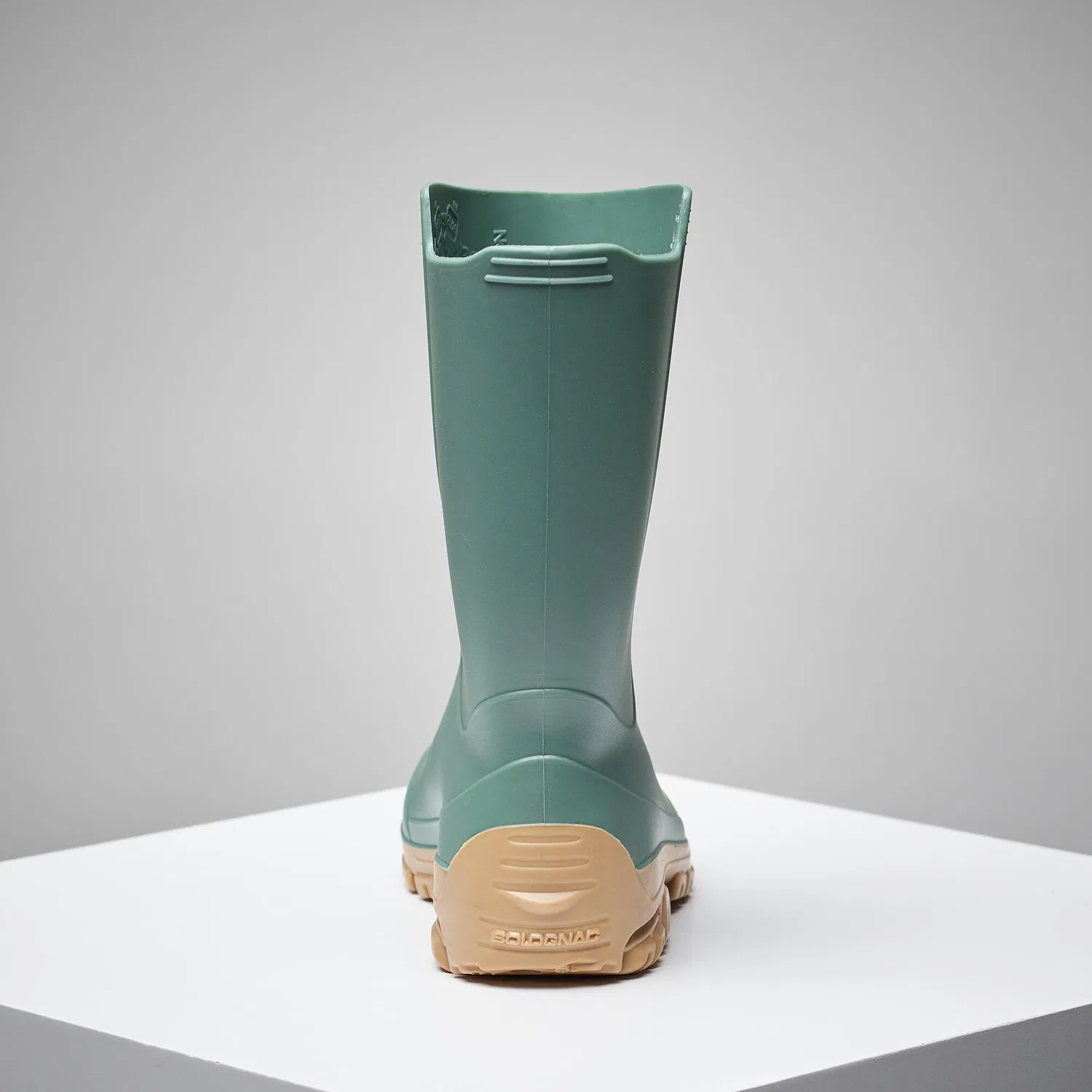 Детские резиновые сапоги Gummistiefel 100 Solognac, Eukalyptusgrun Ockerbeige — фото 3