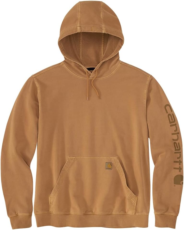

Carhartt мужская толстовка Relaxed Fit Midweight Garment Dyed French Terry Graphic, Carhartt Brown
