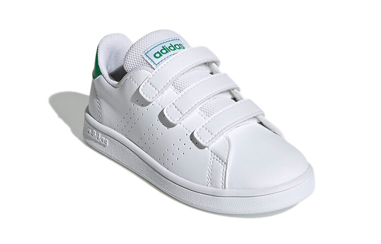 Детские кроссовки для скейтбординга ADVANTAGE PS Low-top белые/зеленые Adidas Neo — фото 3