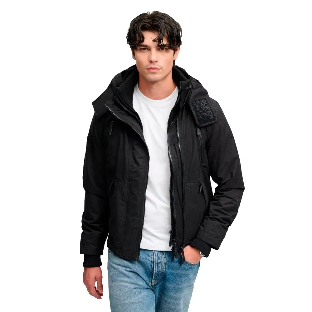 Мужская куртка-ветровка с капюшоном Superdry, Black