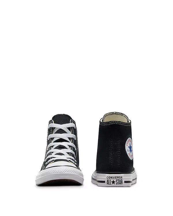 Детские кроссовки для девочек на шнуровке Chuck Taylor All Star High Top Converse, черный — фото 4