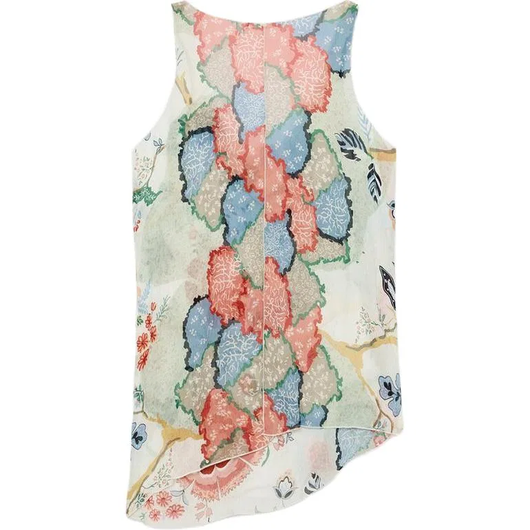 Женский топ-майка без рукавов с круглым вырезом ZARA, Multicolor — фото 3