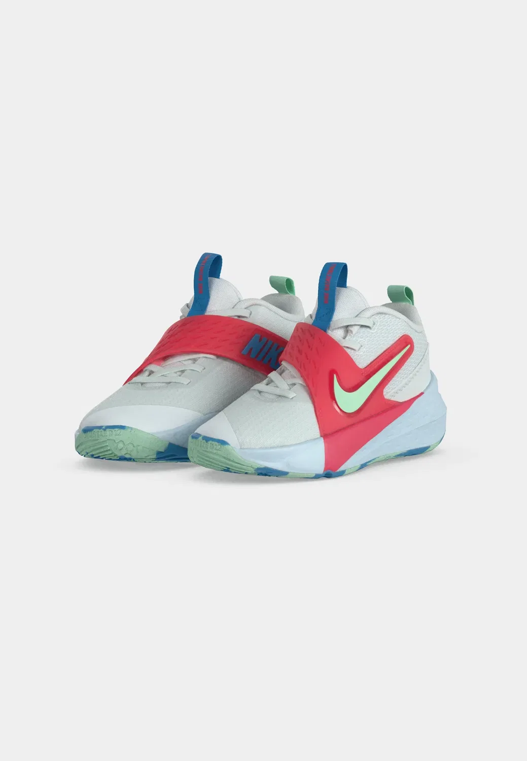 Баскетбольные кроссовки Team Hustle D 12 Lils унисекс Nike Performance, Off White/Arctic Green/Aurora Blue/Tropical Pink/Glacier Blue — фото 3