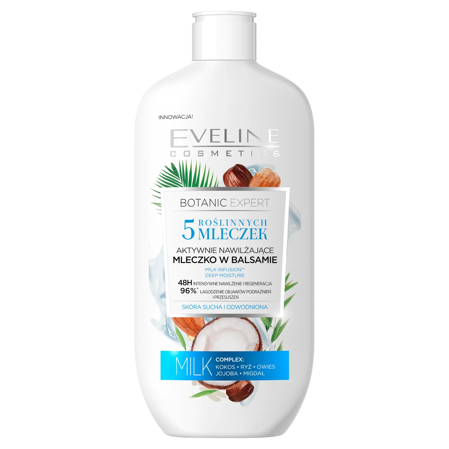 

Eveline Cosmetics Botanic Expert 5 Roślinnych mleczek активно увлажняющее молочко в лосьоне для тела, 350 мл